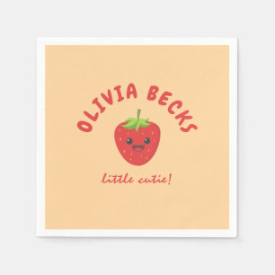 Little Cutie Strawberry Baby Shower  Napkin