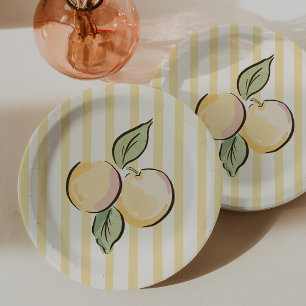 Little Cutie Summer Citrus Baby Shower Paper Plate
