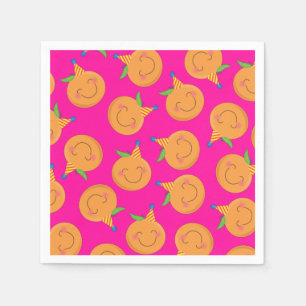 Little Cutie Tangerine Birthday Party Napkins