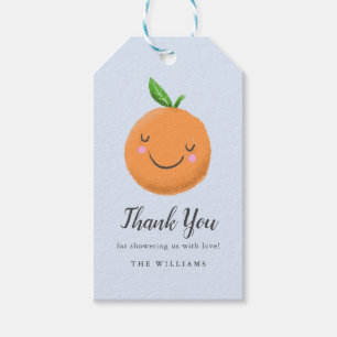 Little Cutie Theme Blue Baby Shower Favour Gift Tags