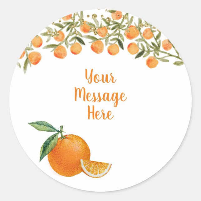 Little Cutie Watercolor Message Sticker (Front)