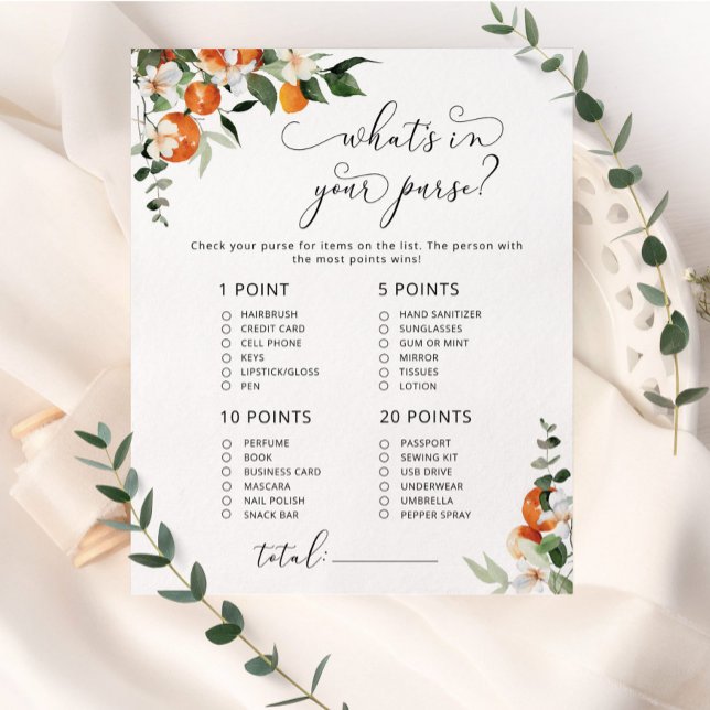 Little cutie whats in your purse baby shower game (Creator Uploaded)