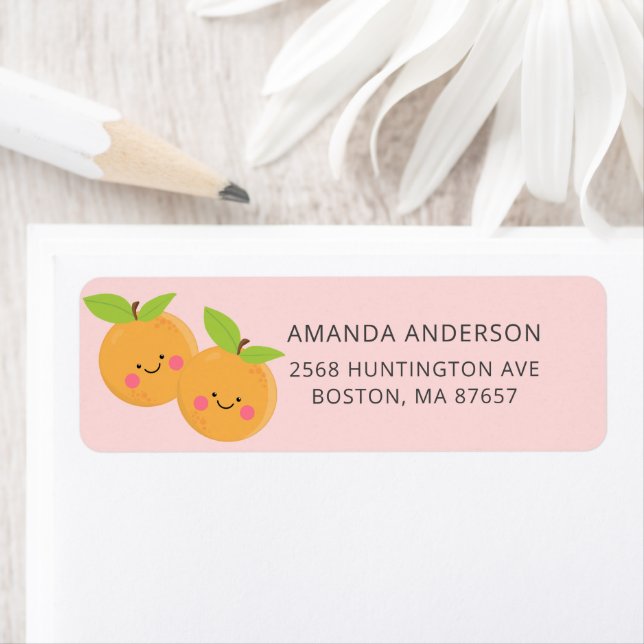Little Cuties Baby Shower Address Label Return Address Label (Insitu)