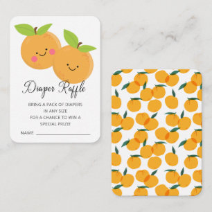 Little Cuties Baby Shower Diaper Raffle Enclosure  Card