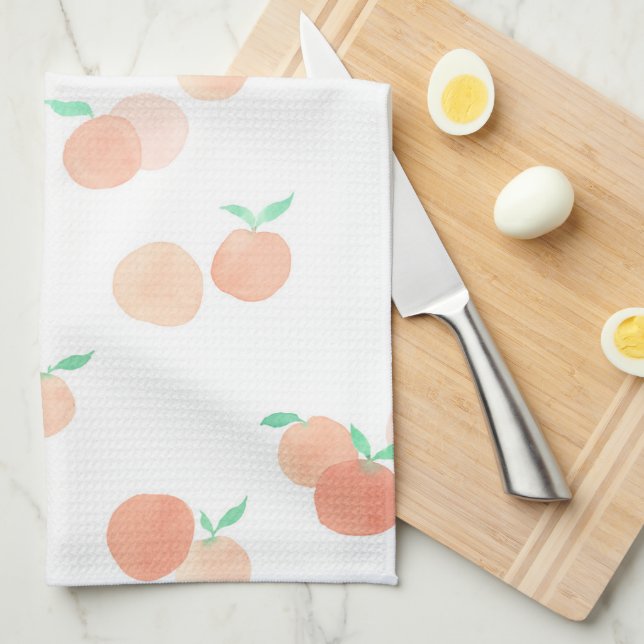 Little Cuties - orange Kitchen Towels (Quarter Fold)