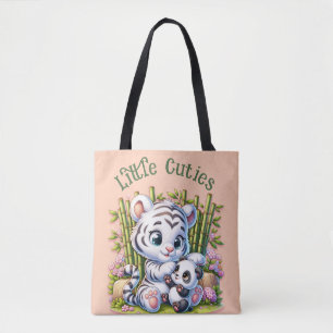 Little Cuties Panda & Tiger Tote Bag