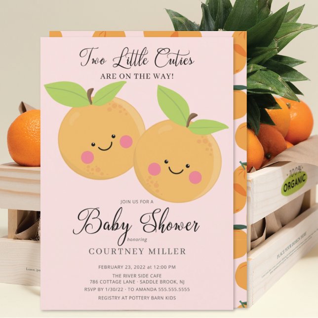 Little Cuties Twins Baby Shower Invitation (Creator Uploaded)