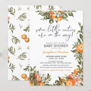 Little Cuties Twins or Multiples Baby Shower Invitation