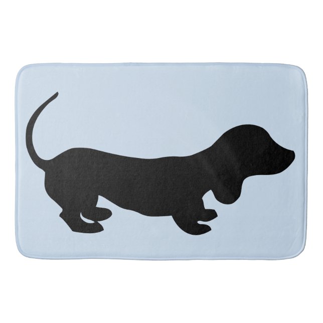 Little Dachshund Design Bath Mat (Front)