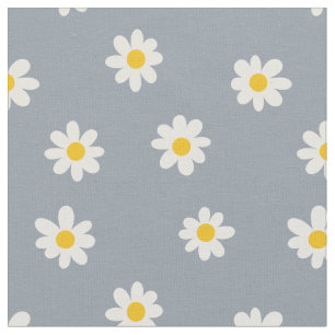 Little Daisies / dusty steel gray Fabric