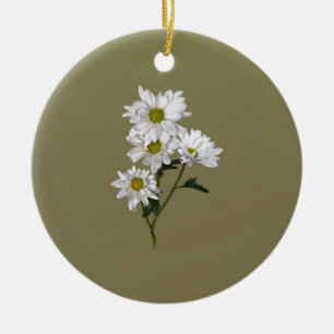 Little Daisy Looking Up Ceramic Ornament