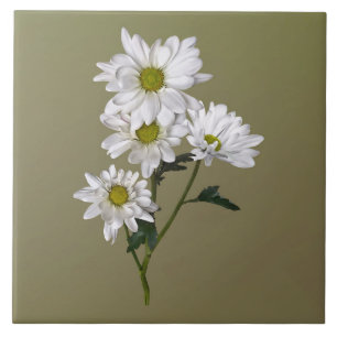 Little Daisy Looking Up Ceramic Tile