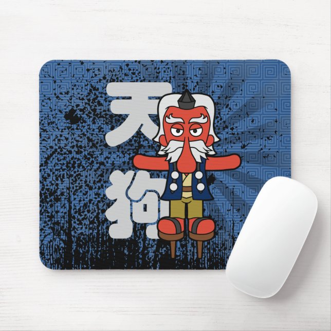 Little Daitengu Yokai Grunge Mouse Pad (With Mouse)