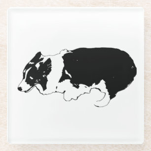 Little dash, table class glass coaster