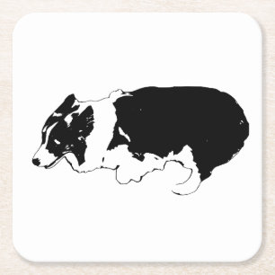 Little dash, table class square paper coaster