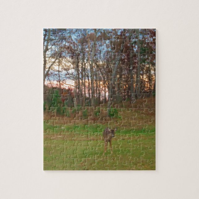 Little Deer &a Pink Sunset Jigsaw Puzzle (Vertical)