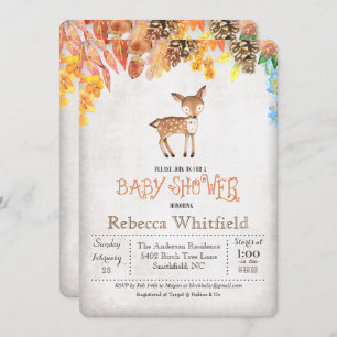 Little Deer Baby Shower Invitation
