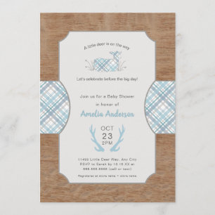 Little Deer Boy Baby Shower Invitation