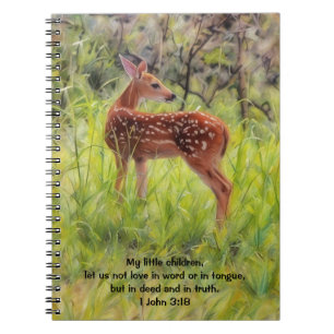 Little Deer Nature Art Bible Verse Prayer Journal