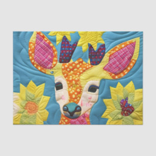 Little Deer Quilt Like Design Tissue Paper