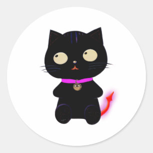 LITTLE DEMON CAT STICKER