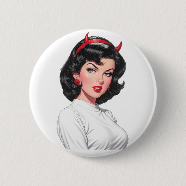Little Devil 6 Cm Round Badge (Front)