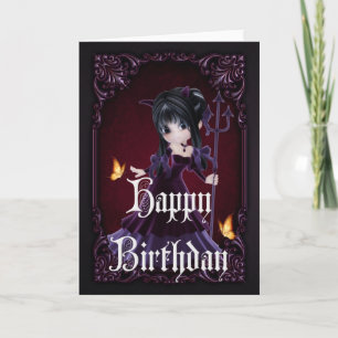 Little Devil 6 Gothic Happy Birthday Card