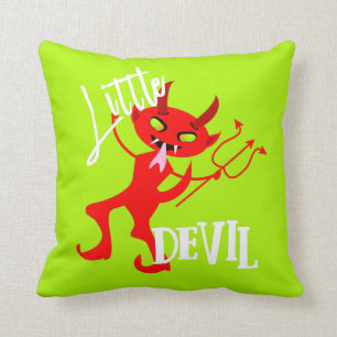 Little Devil Cute Demon Character Funny Statement Cushion