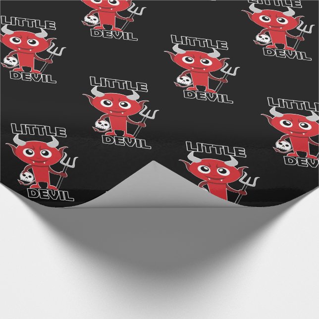 Little Devil - Glossy Wrapping Paper, 30" x 6' Wrapping Paper (Corner)