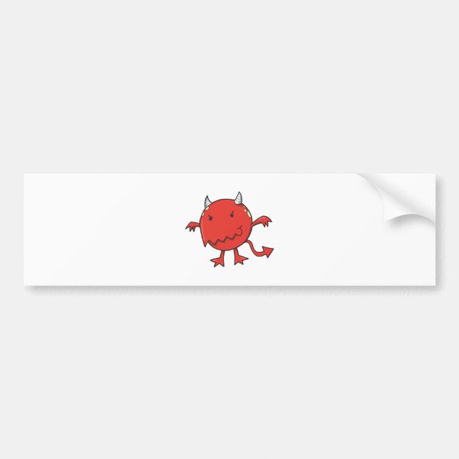 little devil inside red bumper sticker (Front)