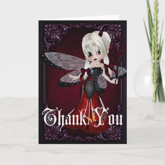 Little Devil Ladybug Design 2 Thank You Card (Front)