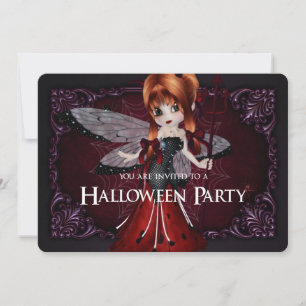 Little Devil Ladybug Fantasy Halloween Invite 3