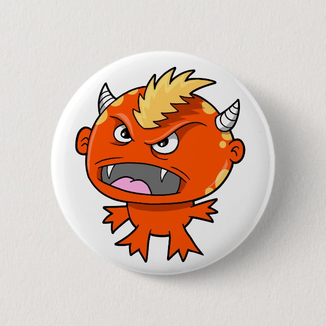 Little Devil Monster Beast  Button (Front)