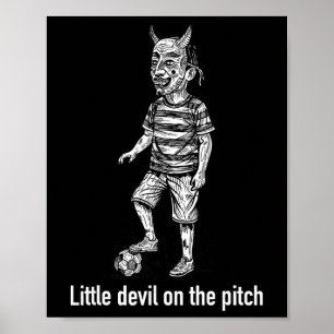 Little Devil On The Pitch Soccer Poster