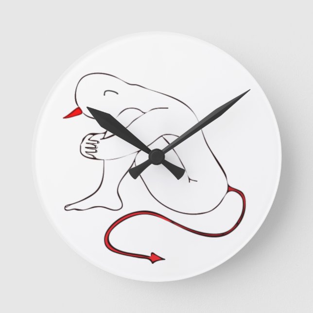 Little Devil Round Clock (Front)