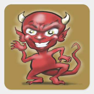 Little Devil Square Sticker
