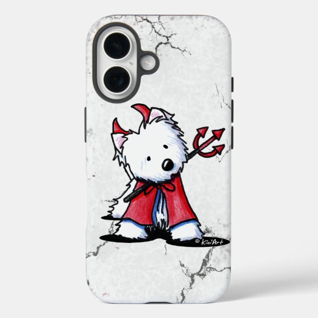 Little Devil Westie Dog iPhone 5 Case-Mate Case (Back)