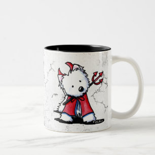 Little Devil Westie Two-Tone Coffee Mug