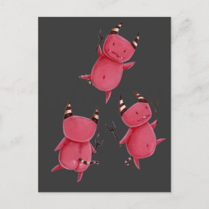 Little devils - Devils dance art Postcard