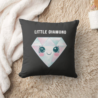 Little Diamond Throw Pillow – Cute Sparkle Square