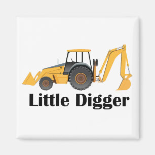 Little Digger - 2 Inch Square Magnet Magnet
