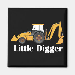 Little Digger - 2 Inch Square Magnet Magnet