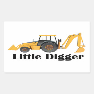 Little Digger - Rectangle Stickers, Glossy Rectangular Sticker