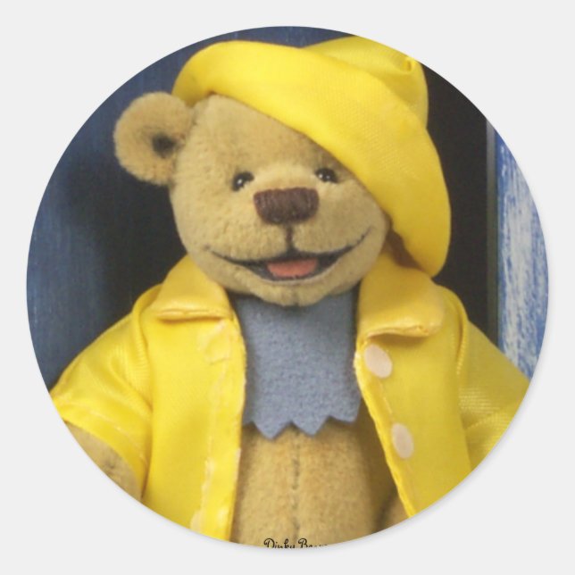 Little Dinky Bear Classic Round Sticker (Front)