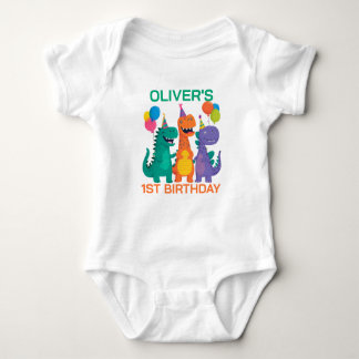 Little Dino 1st Birthday Baby Bodysuit