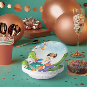 Little Dino 1st Birthday Paper Plate