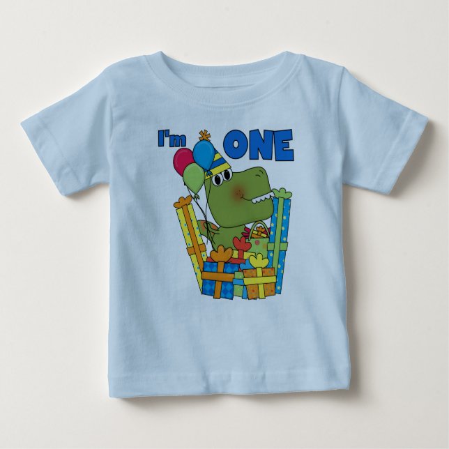 Little Dino 1st Birthday T shirts and Gifts (Front)