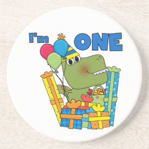 Little Dino 1st Birthday T shirts and Gifts Coaster