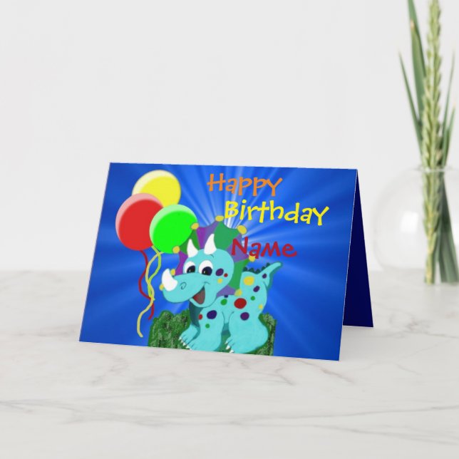 Little Dino Birthday Card (Front)