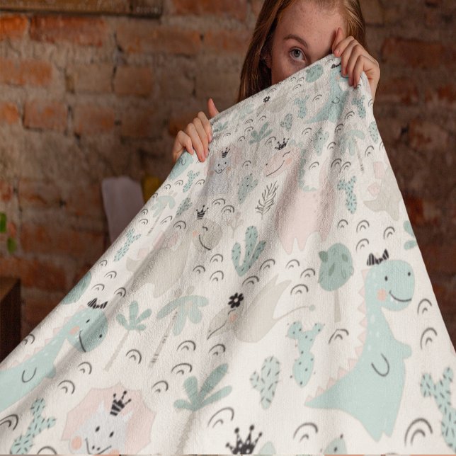 Little Dino Delight   Fleece Blanket (Little Dino Delight Fleece Blanket)
